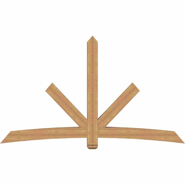Ekena Millwork Alberta Smooth Timber Gable Bracket, Western Red Cedar, 96"W x 56"H x 5 1/2"D x 5 1/2"F, 14/12 Pitch GBW096X56X0606ALB00SWR - main
